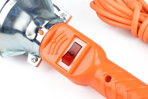 Werkstattlampe mit E27 60W Glühbirne und 3,5 m Kabel | W26