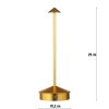 Tischlampe mit eingebautem Akku | Nachtlicht mit drei Leuchtfarben | Stimmungsvolle Lampe für Hotel, Restaurant | HJA32-GOLD