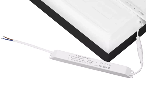LED-Deckenpanel | Aufputz-Plafond 60x60cm | 60W, 5760lm | Schwarz