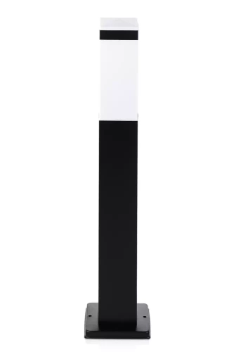 Gartenstandlampe, quadratischer Pfosten für E27-Glühbirne | 230V Stromversorgung, Edelstahl | Mattschwarz, 65cm | LLF-65CM