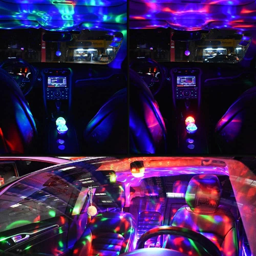 Mini-Disco-Kugel | Kabellos | USB | Für das Auto und Zuhause 