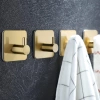 Goldener Haken für Kleidung, Geschirrtücher, Handtücher | Selbstklebende Halterung für Küchenzubehör | BXG-4PCS-GOLD