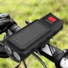 Solar Fahrradlicht mit Hupe 130 dB | LED-Beleuchtung 400 lm | Wasserdichtes Fahrradlicht | QX-LY-17-2 