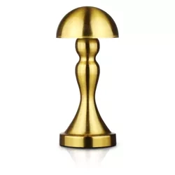 LED-Tischleuchte mit integriertem Akku | Nachttischleuchte mit drei Lichtfarben | Stimmungsleuchte für Hotel, Restaurant | gold | HJA11-A-GOLD