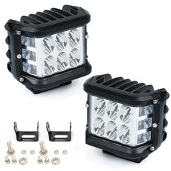 Arbeitsscheinwerfer-Set 2x 35W | LED-Dual-Chips - weiß (fest) und blau (sequenziell) | 2 Stück | WL5035