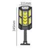 Garten Solar-LED-Lampe mit Bewegungs- und Dämmerungssensor in Größe M | IP65 | 124 LED-COB-Lampen | IR-Fernbedienung | LD-05-M