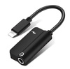 Audio-Adapter | Lightning auf Lightning und 3,5 mm Klinke, 2-in-1, kompatibel mit iPhone | UA-001