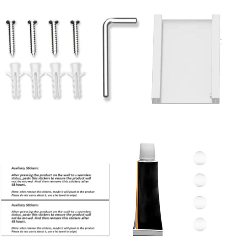 Kleiderständer klappbar | Wandmontage, ausziehbar, mit Haken | weiß | LYJ-D60-WHITE