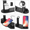 Wireless Dockingstation QI für Apple iPhone Airpods Watch | kabelloses Ladegerät 15W | 3 Stecker - USB-C / Lightning / Micro USB | WD-02