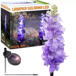 Solarblume | Solar-LED-Gartenlaterne Rittersporn | 72 cm, 600 mAh | FLD-33-PURPLE
