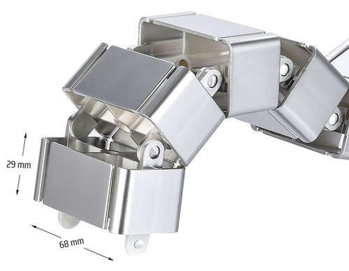 Kabel- und Drahtabdeckung 1,3m | Vertikaler Kabelkanal | Silber | QN-1501