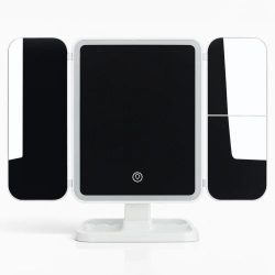 Kosmetikspiegel klappbar mit LED-Beleuchtung und 2X 3X Vergrößerung | XR-3300-WHITE