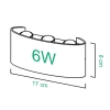 Gartenlampe, LED-Außenwandleuchte | oben - unten | 6W, IP65 | BD-C041-6W