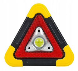Taschenlampe - LED-Warnblinkleuchte mit Powerbank und Solarmodul | HB-6609