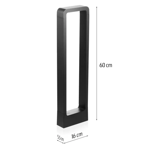 Moderne Stehleuchte für den Garten, LED-Säule | Aluminium 60cm, IP54, 10W=1200lm | LLM-60CM