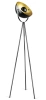 Metall Stehleuchte | Modernes, stilvolles Beleuchtung für Wohnzimmer, Schlafzimmer | Schwarz-goldene Stehlampe mit Metallgestell | DYT-L125-BLACK