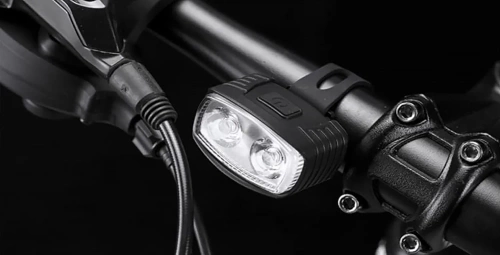 LED-Fahrradbeleuchtungsset | USB-Aufladung, Frontlicht weiß + Rücklicht rot, Akku integriert | BK-L8005