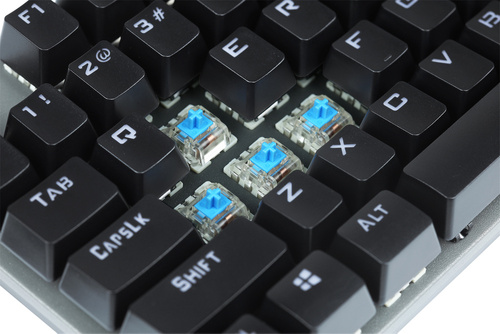 Mechanische Gaming-Tastatur | TKL, blaue Schalter, LED-RGB-Beleuchtung | T18