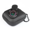 4K HD Objektiv, Linse, Aufsatz für Handy | 2-in-1 Makro 15x + Weitwinkel | Clip, Hülle, Tuch | DT-020