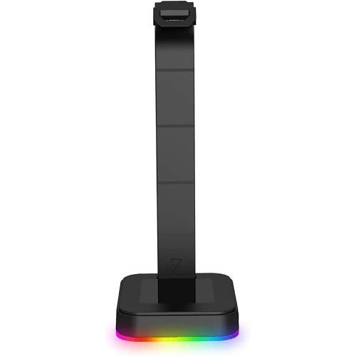Kopfhörerständer | Haken, Ständer, Halterung für Kopfhörer | RGB-Beleuchtung | HS-D9-SCHWARZ