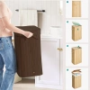 Brauner Wäschekorb | Bambus Spielzeugkiste | Holzwäschekorb | Einzelkammer Wäschesammler für das Badezimmer | UYL-80L-DABR