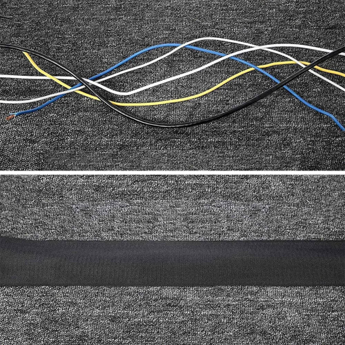 Kabel-Organizer Klettband, Kabelabdeckung für Teppiche und Auslegware | 2 m | WCT-10-2M