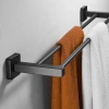 Handtuchhalter | Wandhalterung für das Badezimmer | Badezimmerstange | MJR-60CM-2-SCHWARZ