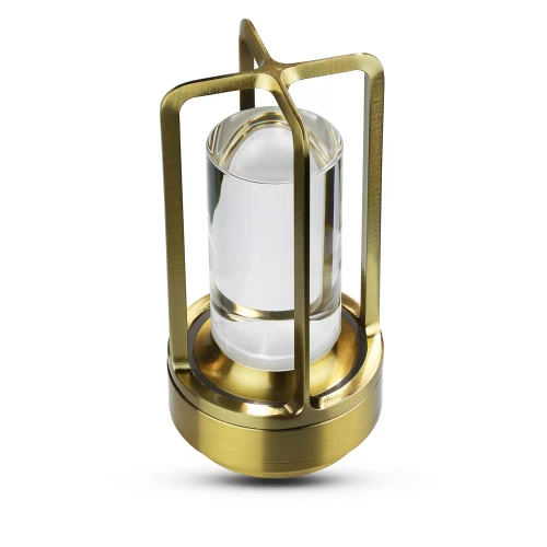 Camping-Tischlampe mit eingebautem 2000mAh Akku und Touchpanel | 3 Helligkeitsstufen, dimmbar | Gold | HJA27