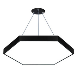 LED-Pendelleuchte | 80 W | Voll-Hexagon | Aluminium | CCD flimmerfrei | Ø 80x6 cm | LPL-003