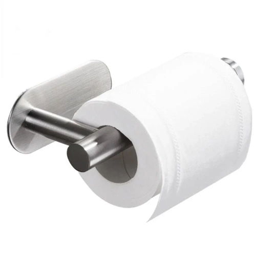 Silberner Papiergriff | Selbstklebender Toilettenpapierhalter | JZU-304-SILVER