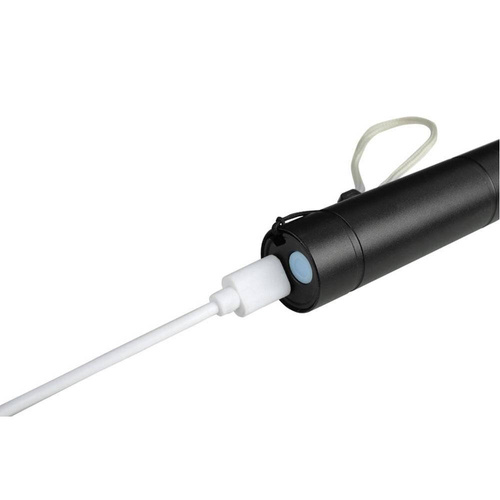 LED-Taschenlampe Mini Aluminium Taktisch XPE CREE + COB | integrierter Akku, micro USB Kabel, Etui | 600 mAh, 450 lm, 3 Leuchtmodi | TL-510