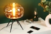Stilvolle Nachttischlampe mit Glaslampenschirm | Moderne Glas-Tischlampe | BH-233-BROWN