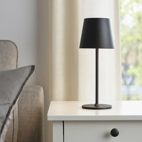 Kabellose Tischlampe | Touch-Nachtlampe mit einstellbarer Lichtfarbe | USB-Lampe | schwarz | HJA28C-BLACK