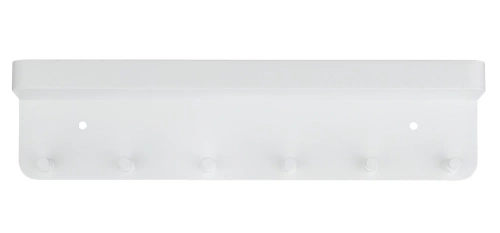 Metallischer Schlüsselhalter mit Regal | Weißer Kleiderhaken | Hakenleiste | ZW-J26-WHITE