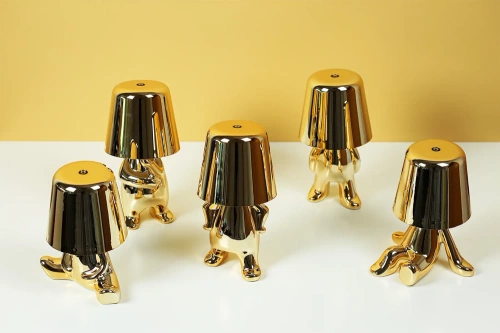 Moderne Tischlampe mit Touch-Bedienung | Nachtlicht mit integriertem Akku | HJA23-D-GOLD
