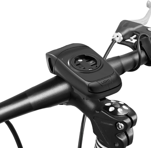 LED-Fahrradbeleuchtung 3-in-1 mit Hupe | Halterung für Garmin GPS-Computer oder Smartphone | Intelligente Beleuchtung mit integriertem Akku | 05BQ0062