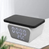 Intelligenter Wecker mit Qi 15 W kabelloser Ladefunktion | Wecker mit drei Alarmzeiten | Uhr mit Temperaturanzeige | SZ01-15W-W
