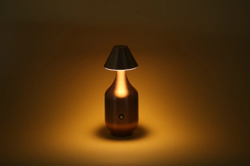 Kupferfarbene LED-Tischleuchte mit eingebautem Akku | Berührungsempfindliche Nachtlampe mit einstellbarer Leistung und Farbe | Moderne Lampe für Restaurants, Hotels und Wohnzimmer | YG-D030-KUPFER