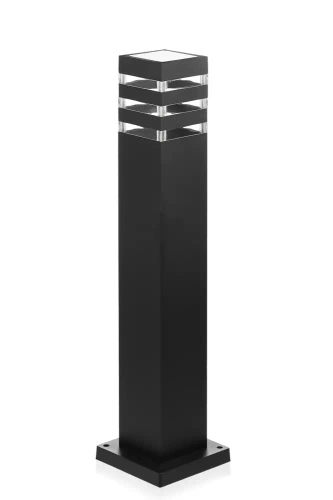 Gartenleuchte Stehleuchte | Aluminium-Sockelleuchte 60 cm | schwarz matt | 230 V, E27-Fassung