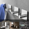 Silberner Kleiderhaken für Kleidung, Handtücher, Geschirrtücher | Selbstklebende Halterung für Küchenutensilien | BXG-4PCS-SILVER