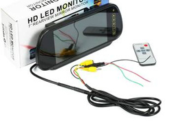 Monitor 7" im Rückspiegel PZ707 mit TFT LCD Fernbedienung 12V | PZ707