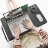 Klappbarer Laptoptisch mit verstellbarem Neigungswinkel | Funktionstisch mit Zusatzplatte | Mobiler Bettständer | LFD-5532-BK