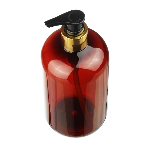 Seifen-Gelspender 500ml | Edle braune Pumpflasche | XH35-BRAUN