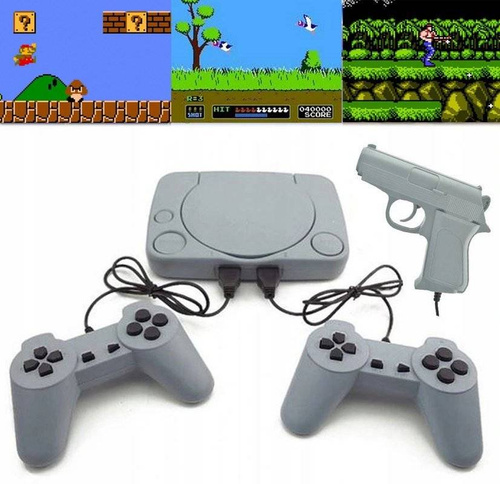 Retro-Spielkonsole | 16 integrierte 8-Bit-Spiele | 2 Controller + Pistole | RS-70