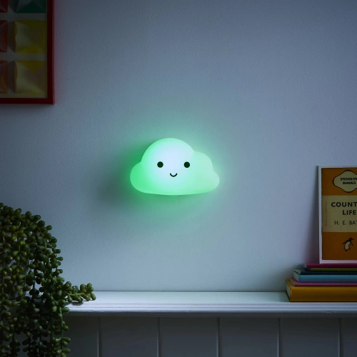  Silikon LED Nachtlicht Wolke | Tragbare Kinderlampe 9 Farben Licht | USB wiederaufladbare Lampe | JL-907