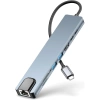USB-C Hub mit 2x USB-A + 2x USB-C + SD + TF + HDMI + LAN | Adapter, Typ C 8-in-1 Splitter | HUB