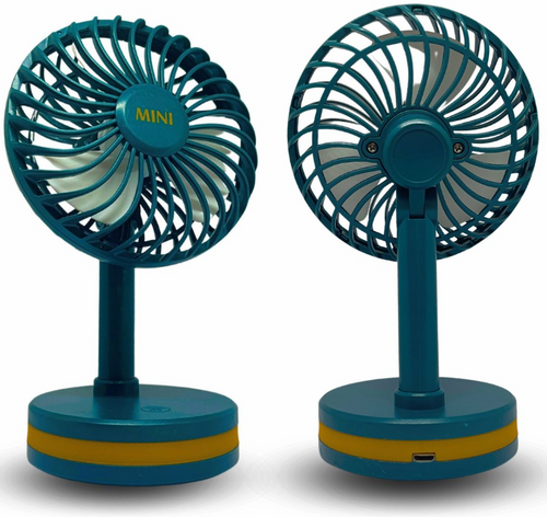 Kompakter Schreibtischventilator | USB-Stromversorgung | blau | FY-049-LB
