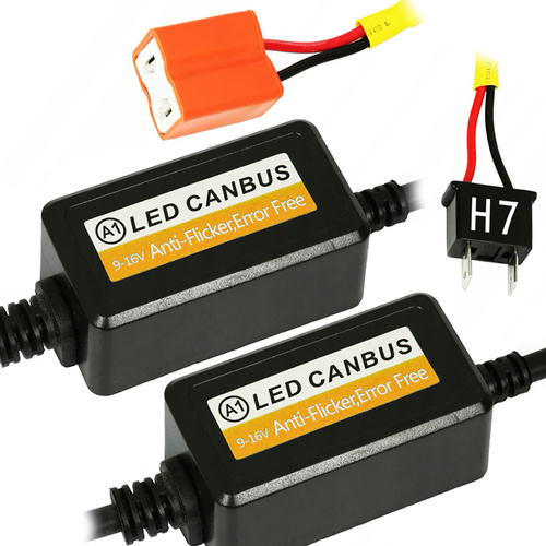 2er Set - A0 H7 analog LED CAN BUS Filter - orange