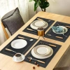 Tischmatte | Platzset für Teller | Dekorative Küchenunterlage | F040-BLACK