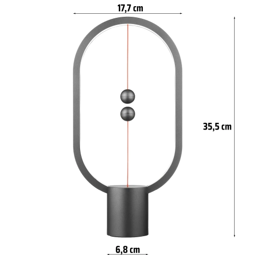 35 cm kabellose Nachtlampe | Schwebende magnetische Lampe | MDL-H400-B